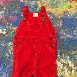 Hanna Andersson Red Overalls, 18-24 months